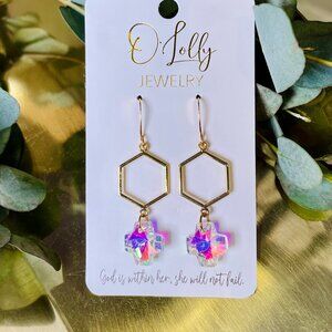 O'Lolly Hexagon Plus Earrings